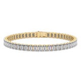 10kt Yellow Gold Celine Emerald Lab Diamond Tennis Bracelet (7 Ct. Tw.) front image