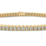 14kt Yellow Gold Nemy Half Bezel Round Lab Diamond Tennis Bracelet (2 Ct. Tw.) right