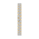 10kt Yellow Gold Isidora Round Double Row Lab Diamond Tennis Bracelet (3 Ct. Tw.) left