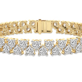 10kt Yellow Gold Isidora Round Double Row Lab Diamond Tennis Bracelet (3 Ct. Tw.) right