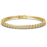 10kt Yellow Gold Round Bezel Lab Diamond Tennis Bracelet (20 Ct. Tw.) front image