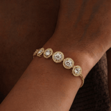 14kt Yellow Gold Lyna Five Stone Round Halo Fashion Bracelet (2 Ct. Tw.) model