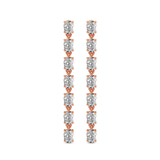 9ct Rose Gold Digitalis Fashion Flower Lab Diamond Dangle Earring (1 Ct. Tw.) front image