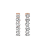 14kt Rose Gold Sirena Round Lab Diamond Hoop Earrings (4 Ct. Tw.) standing product image one