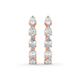 14ct Rose Gold Lexley Pear Lab Diamond Hoop Earrings (5 Ct. Tw.) right