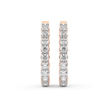 10kt Rose Gold Isla Round Lab Diamond Hoop Earrings (1 Ct. Tw.) right