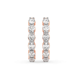 14ct Rose Gold Saylor Oval Lab Diamond Hoop Earrings (5 Ct. Tw.) right