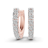 9ct Rose Gold Classic Round Lab Diamond Huggie Earrings (1/2 Ct. Tw.) front image