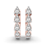 9ct Rose Gold Clara Pear Lab Diamond Huggie Earrings (3/4 Ct. Tw.) left