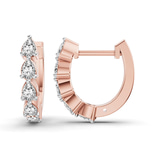 9ct Rose Gold Clara Pear Lab Diamond Huggie Earrings (3/4 Ct. Tw.) right