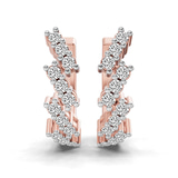 10kt Rose Gold Capella Round Lab Diamond Huggie Earrings (1/3 Ct. Tw.) left