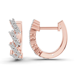 10kt Rose Gold Capella Round Lab Diamond Huggie Earrings (1/3 Ct. Tw.) right