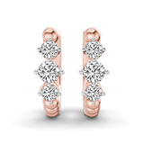 9ct Rose Gold Ara Round Lab Diamond Huggie Earrings (1/2 Ct. Tw.) left