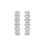 9ct Rose Gold Jovana Oval Lab Diamond Hoop Earrings (2 Ct. Tw.) standing product image one