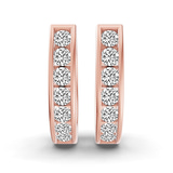 10kt Rose Gold Remi Round Lab Diamond Huggie Earrings (1/2 Ct. Tw.) left
