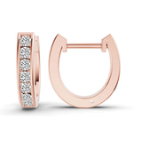 10kt Rose Gold Remi Round Lab Diamond Huggie Earrings (1/2 Ct. Tw.) right