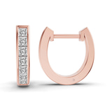 14kt Rose Gold Ines Princess Lab Diamond Huggie Earrings (7/8 Ct. Tw.) right