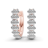 14kt Rose Gold Altair Oval Lab Diamond Huggie Earrings (1 1/4 Ct. Tw.) front image