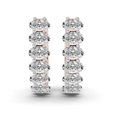 14kt Rose Gold Altair Oval Lab Diamond Huggie Earrings (1 1/4 Ct. Tw.) left