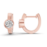 10kt Rose Gold Elin Single Round Lab Diamond Huggie Earrings (7/8 Ct. Tw.) right