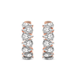 14kt Rose Gold Eudora Pear Lab Diamond Hoop Earrings (2 Ct. Tw.) standing product image one