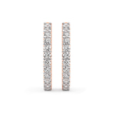 9ct Rose Gold Meara Round Lab Diamond Hoop Earrings (4 Ct. Tw.) standing product image one