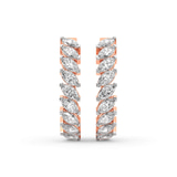 9ct Rose Gold April Marquise Lab Diamond Hoop Earrings (2 Ct. Tw.) standing product image one