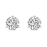 14ct Rose Gold Three Prong Martini Round Lab Diamond Stud Earrings (2 Ct. Tw.) front image