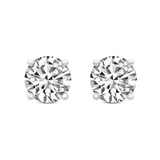 9ct Rose Gold Four Prong Round Lab Diamond Stud Earrings (1 Ct. Tw.) front image