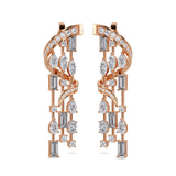 10kt Rose Gold Chandelier Dangling Earrings (7 Ct. Tw.) front image