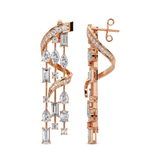 10kt Rose Gold Chandelier Dangling Earrings (7 Ct. Tw.) left