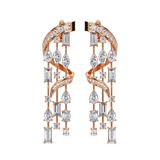 10kt Rose Gold Chandelier Dangling Earrings (7 Ct. Tw.) right