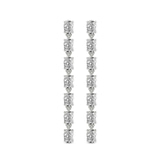 10kt White Gold Digitalis Fashion Lab Diamond Dangle Earrings (1 Ct. Tw.) front image