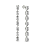 10kt White Gold Digitalis Fashion Lab Diamond Dangle Earrings (1 Ct. Tw.) side right image one
