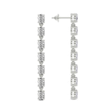 10kt White Gold Digitalis Fashion Lab Diamond Dangle Earrings (1 Ct. Tw.) standing product image one