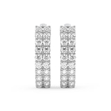 10kt White Gold Gracie Double Row Round Lab Diamond Hoop Earrings (1 Ct. Tw.) right