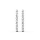 Platinum Rylee Round Lab Diamond Hoop Earrings (6 Ct. Tw.) right