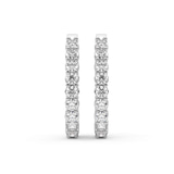 10kt White Gold Isla Round Lab Diamond Hoop Earrings (1 Ct. Tw.) right