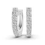 14ct White Gold Classic Round Lab Diamond Huggie Earrings (1/2 Ct. Tw.) front image