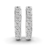 14ct White Gold Classic Round Lab Diamond Huggie Earrings (1/2 Ct. Tw.) left