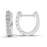 14ct White Gold Classic Round Lab Diamond Huggie Earrings (1/2 Ct. Tw.) right