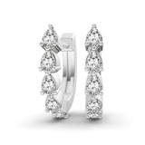 Platinum Clara Pear Lab Diamond Huggie Earrings (3/4 Ct. Tw.) front image