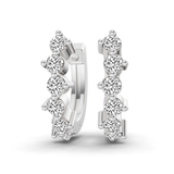 14ct White Gold Solene Round Lab Diamond Huggie Earrings (3/4 Ct. Tw.) front image