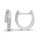 14ct White Gold Vela Signature Round Lab Diamond Earring (3/8 Ct. Tw.) right