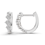 14ct White Gold Ara Round Lab Diamond Huggie Earrings (1/2 Ct. Tw.) right