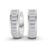 14ct White Gold Lena Baguette Lab Diamond Huggie Earrings (1 Ct. Tw.) front image