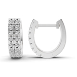 14ct White Gold Twin Shimmer Lab Diamond Huggie Earrings (3/4 Ct. Tw.) right