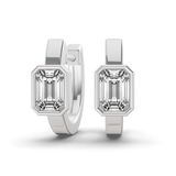 10kt White Gold Auri Single Emerald Lab Diamond Earrings (1 Ct. Tw.) front image