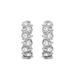 Platinum Eudora Pear Lab Diamond Hoop Earrings (2 Ct. Tw.) standing product image one