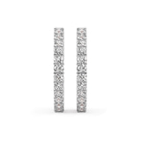 14kt White Gold Meara Round Lab Diamond Hoop Earrings (3 Ct. Tw.) standing product image one
